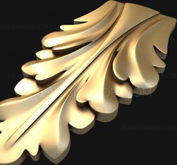 Acant leaf (AKN_0010) 3D model for CNC machine