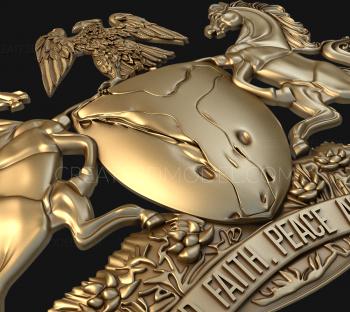 Coat of arms (GR_0009) 3D model for CNC machine