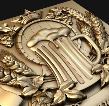 Coat of arms (GR_0257) 3D model for CNC machine