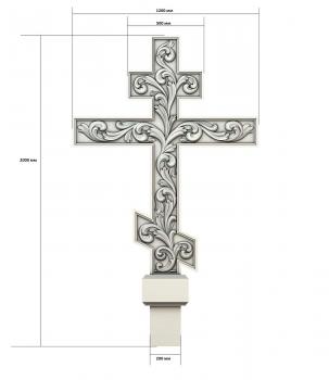 Crosses (KRS_0120) 3D model for CNC machine