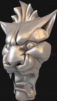 Mask (MS_0003-1) 3D model for CNC machine