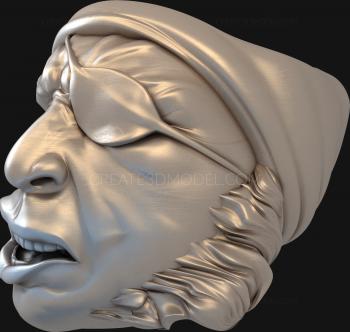Mask (MS_0028) 3D model for CNC machine