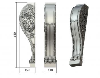 Legs (NJ_0809) 3D model for CNC machine
