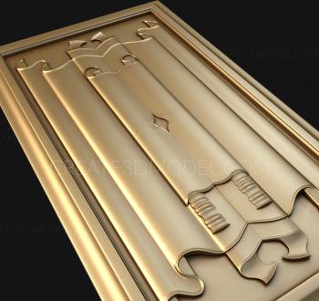 Vertical panel (PV_0012) 3D model for CNC machine