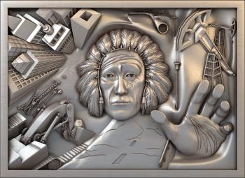 Art panel (PD_0356) 3D model for CNC machine