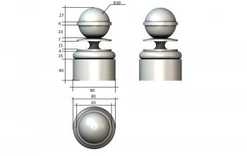 Finial (SHS_0044) 3D model for CNC machine