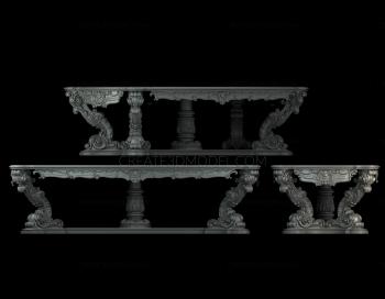 Set of furniture (KMB_0155) 3D model for CNC machine