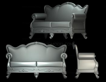 Set of furniture (KMB_0199) 3D model for CNC machine