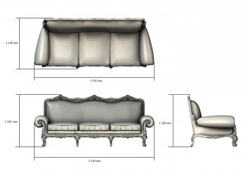 Set of furniture (KMB_0207) 3D model for CNC machine