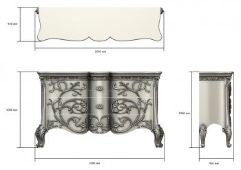 Set of furniture (KMB_0208) 3D model for CNC machine