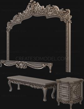 Set of furniture (KMB_0310) 3D model for CNC machine