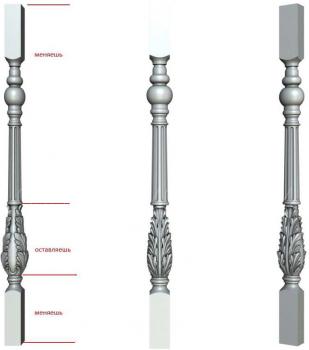 Balusters (BL_0599) 3D model for CNC machine