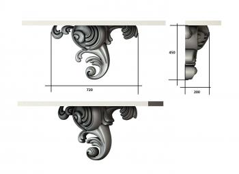 نموذج ثلاثي الأبعاد لآلة CNC طاولة كونسول 