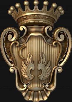 Coat of arms (GR_0003) 3D model for CNC machine