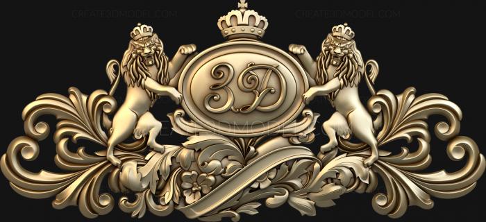 Coat of arms (GR_0004) 3D model for CNC machine