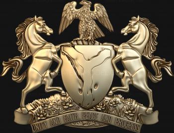 Coat of arms (GR_0009) 3D model for CNC machine