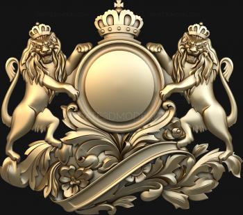 Coat of arms (GR_0013) 3D model for CNC machine