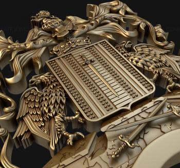 Coat of arms (GR_0025) 3D model for CNC machine