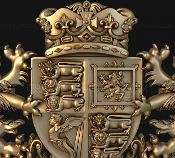 Coat of arms (GR_0101) 3D model for CNC machine