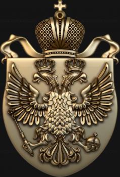 Coat of arms (GR_0104) 3D model for CNC machine