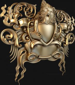 Coat of arms (GR_0122) 3D model for CNC machine