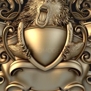 Coat of arms (GR_0122) 3D model for CNC machine