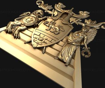 Coat of arms (GR_0132) 3D model for CNC machine