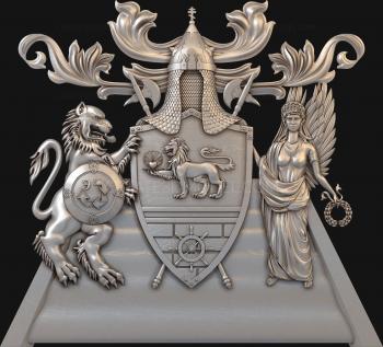 Coat of arms (GR_0132) 3D model for CNC machine