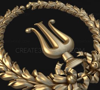 Coat of arms (GR_0134) 3D model for CNC machine