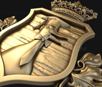 Coat of arms (GR_0136) 3D model for CNC machine