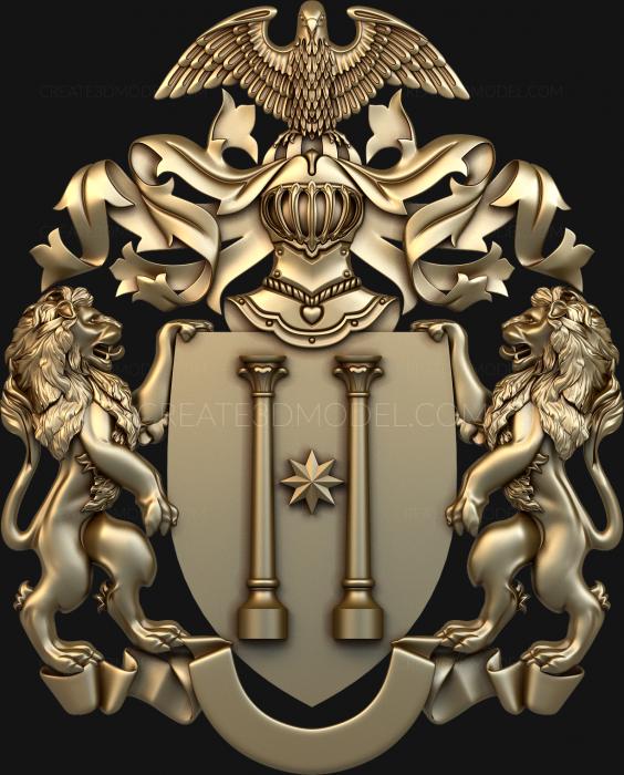 Coat of arms (GR_0140) 3D model for CNC machine