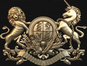 Coat of arms (GR_0152) 3D model for CNC machine