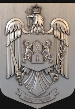 Coat of arms (GR_0177) 3D model for CNC machine