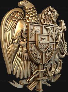 Coat of arms (GR_0182) 3D model for CNC machine