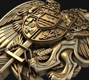 Coat of arms (GR_0182) 3D model for CNC machine