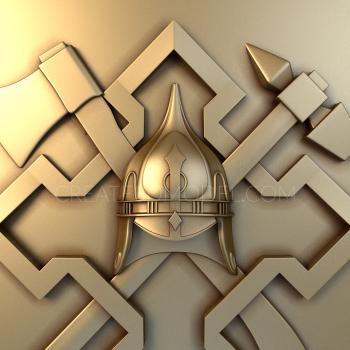Coat of arms (GR_0184) 3D model for CNC machine