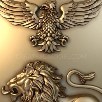 Coat of arms (GR_0190) 3D model for CNC machine