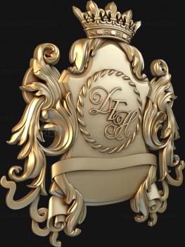 Coat of arms (GR_0194) 3D model for CNC machine