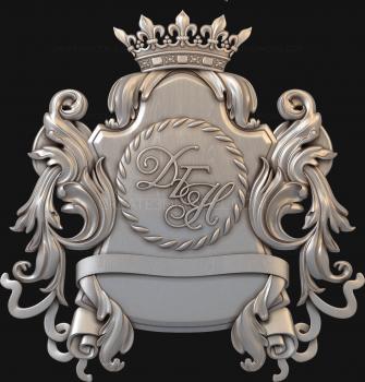 Coat of arms (GR_0194) 3D model for CNC machine