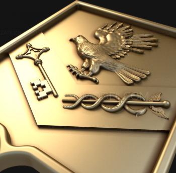 Coat of arms (GR_0195) 3D model for CNC machine