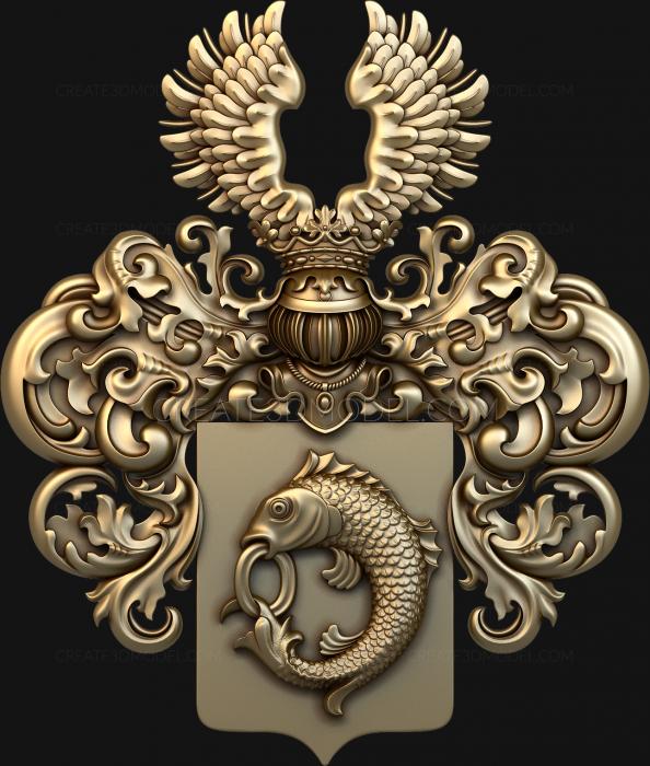 Coat of arms (GR_0198) 3D model for CNC machine