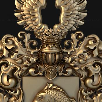 Coat of arms (GR_0198) 3D model for CNC machine