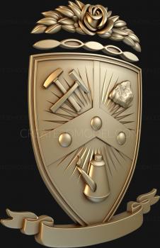Coat of arms (GR_0203) 3D model for CNC machine
