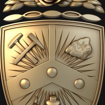 Coat of arms (GR_0203) 3D model for CNC machine