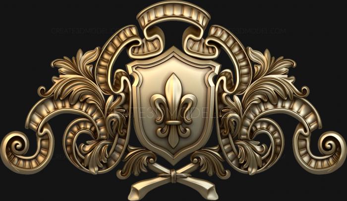 Coat of arms (GR_0214) 3D model for CNC machine