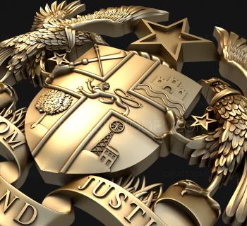 Coat of arms (GR_0227) 3D model for CNC machine