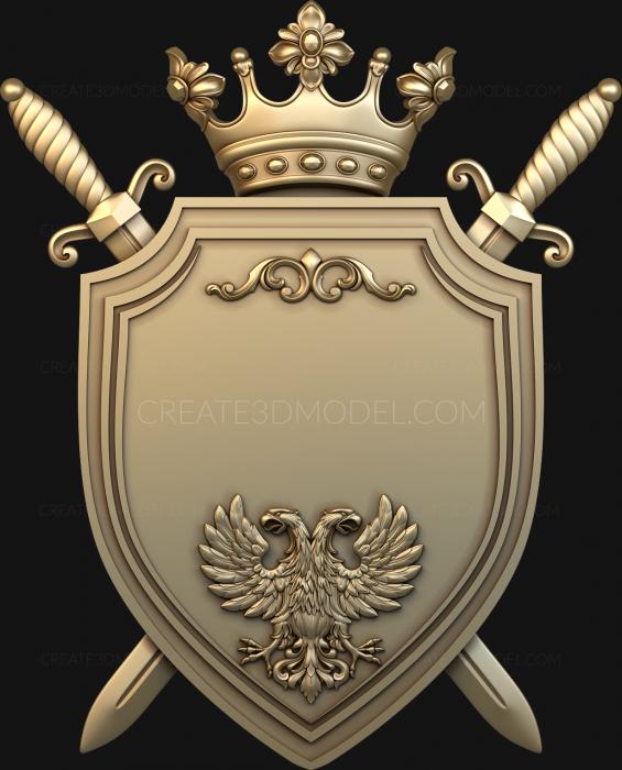 Coat of arms (GR_0231) 3D model for CNC machine