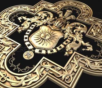 Coat of arms (GR_0245) 3D model for CNC machine
