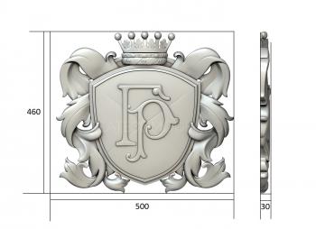 Coat of arms (GR_0247) 3D model for CNC machine