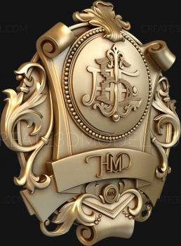 Coat of arms (GR_0296) 3D model for CNC machine